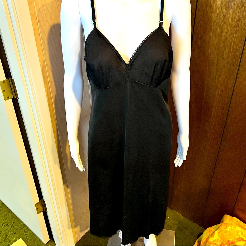 Vanity Fair Vintage Black Slip Nightie